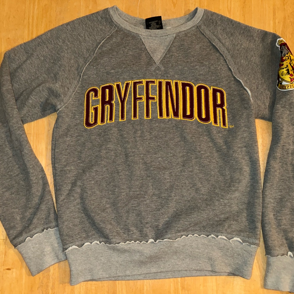 Gryffindor Harry Potter woman’s XS 0/2 sweatshirt sweater pullover grey